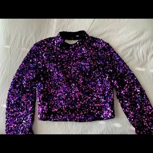 ZARA Sequined Crop Top